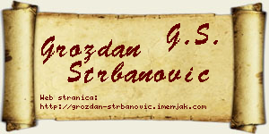 Grozdan Štrbanović vizit kartica